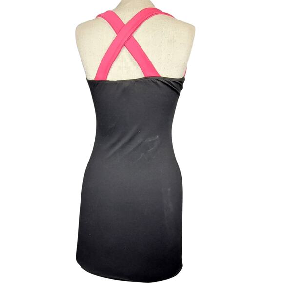 Black and Pink Mini Bodycon Dress Size Small - Picture 2 of 5